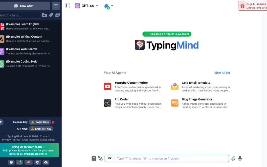 Typingmind：用你自己的AI API Key建立私人助理